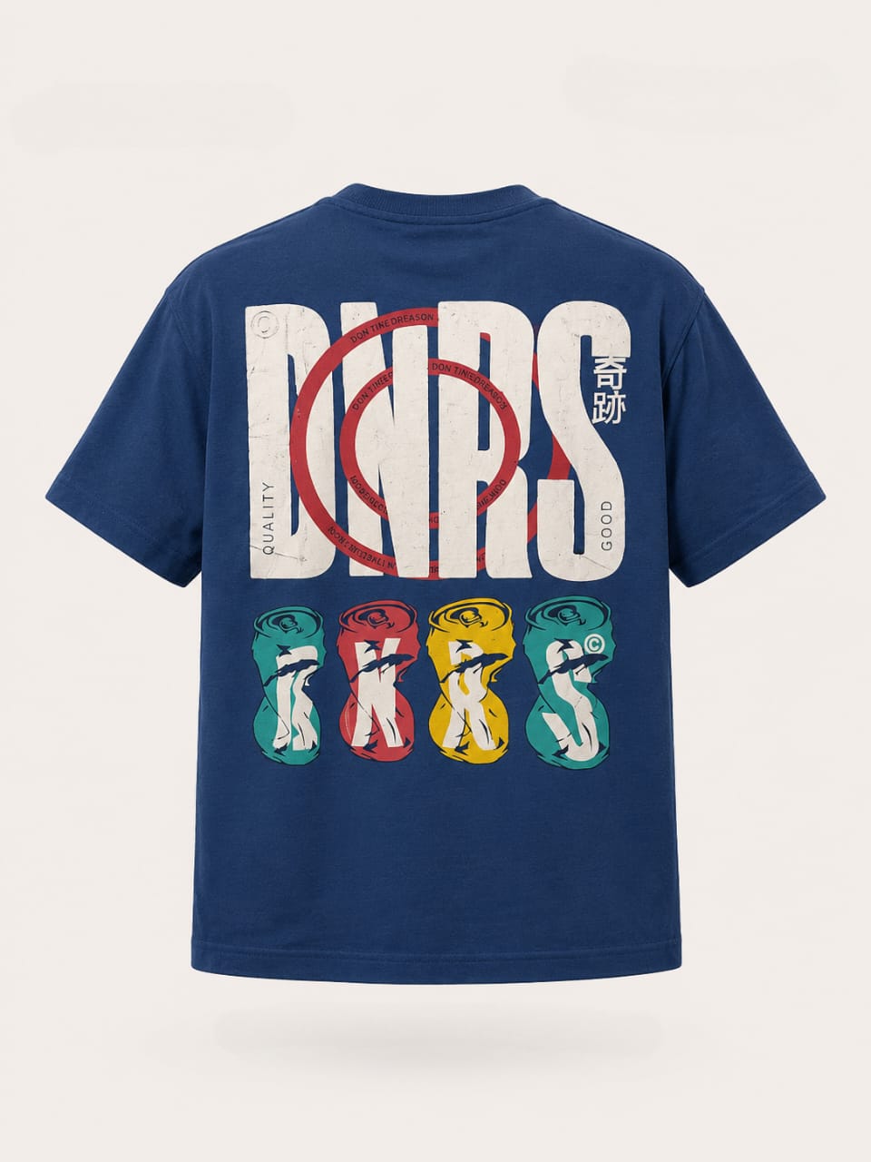 DNRS "Don't Need Reason" Oversized Tee | Bold Streetwear Essential | Royal Blue