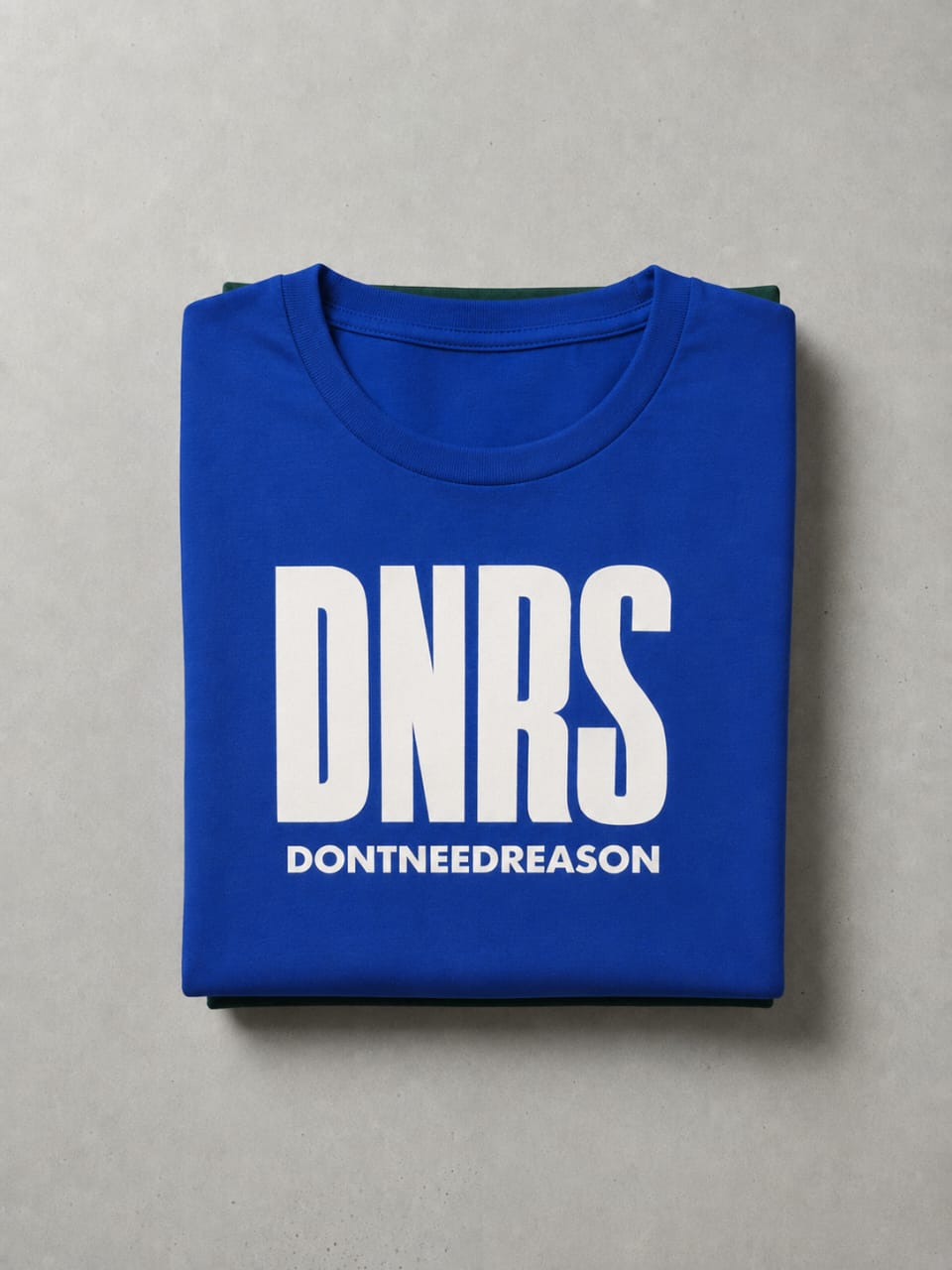 DNRS "Don't Need Reason" Oversized Tee | Bold Streetwear Essential | Royal Blue