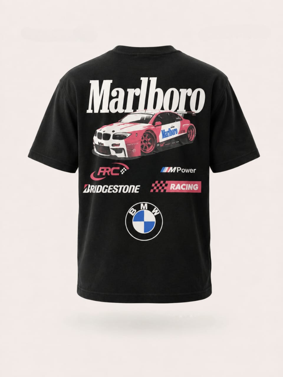 Motorsport Legend Oversized Tee | Premium Racing Graphic Streetwear | Black