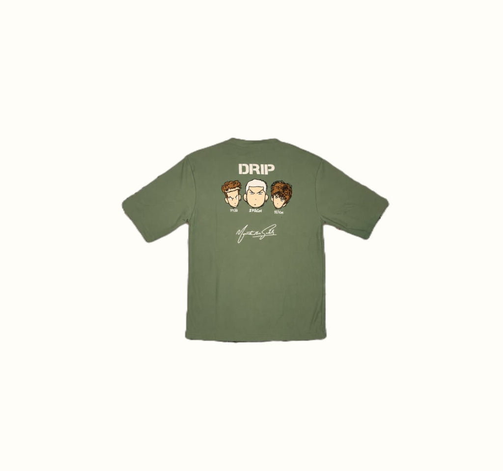 DRIP Minimal Oversized Tee | Premium Cotton Streetwear T-Shirt | Sage Green