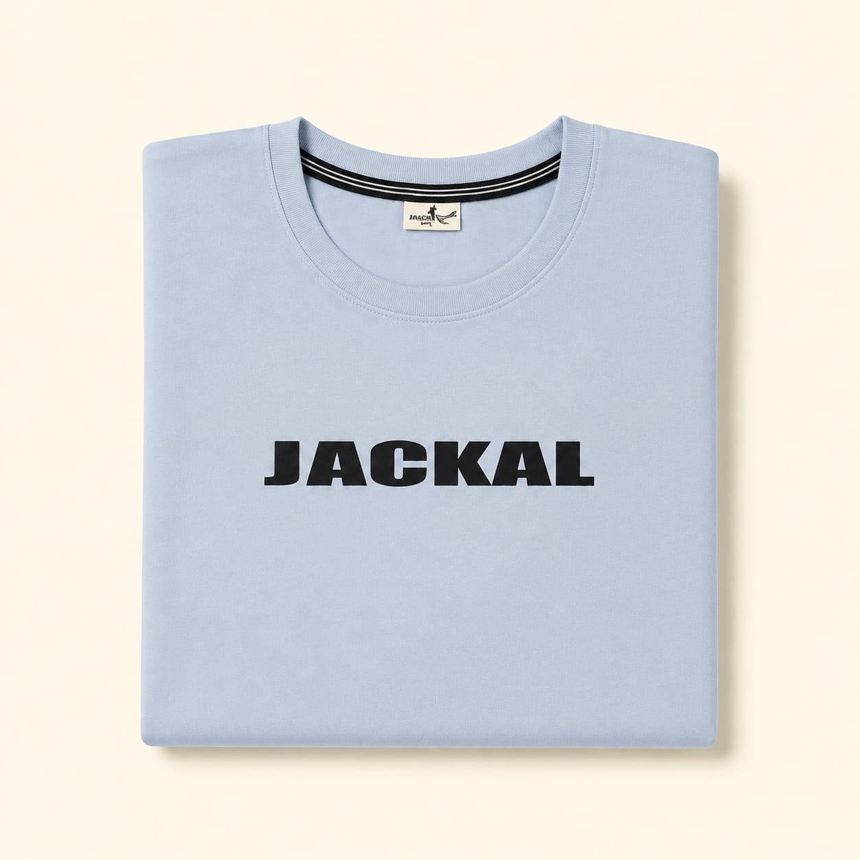 Jackal Minimal Oversized Tee | Premium Cotton Streetwear T-Shirt | Sky Blue