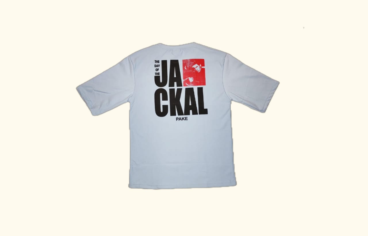 Jackal Minimal Oversized Tee | Premium Cotton Streetwear T-Shirt | Sky Blue