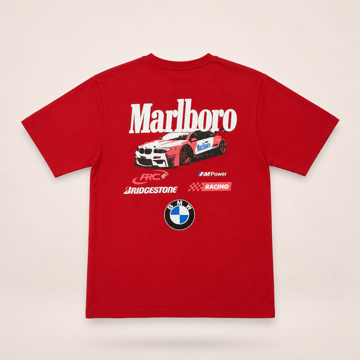 Motorsport Racing Oversized Tee | Premium Cotton Graphic T-Shirt | Red