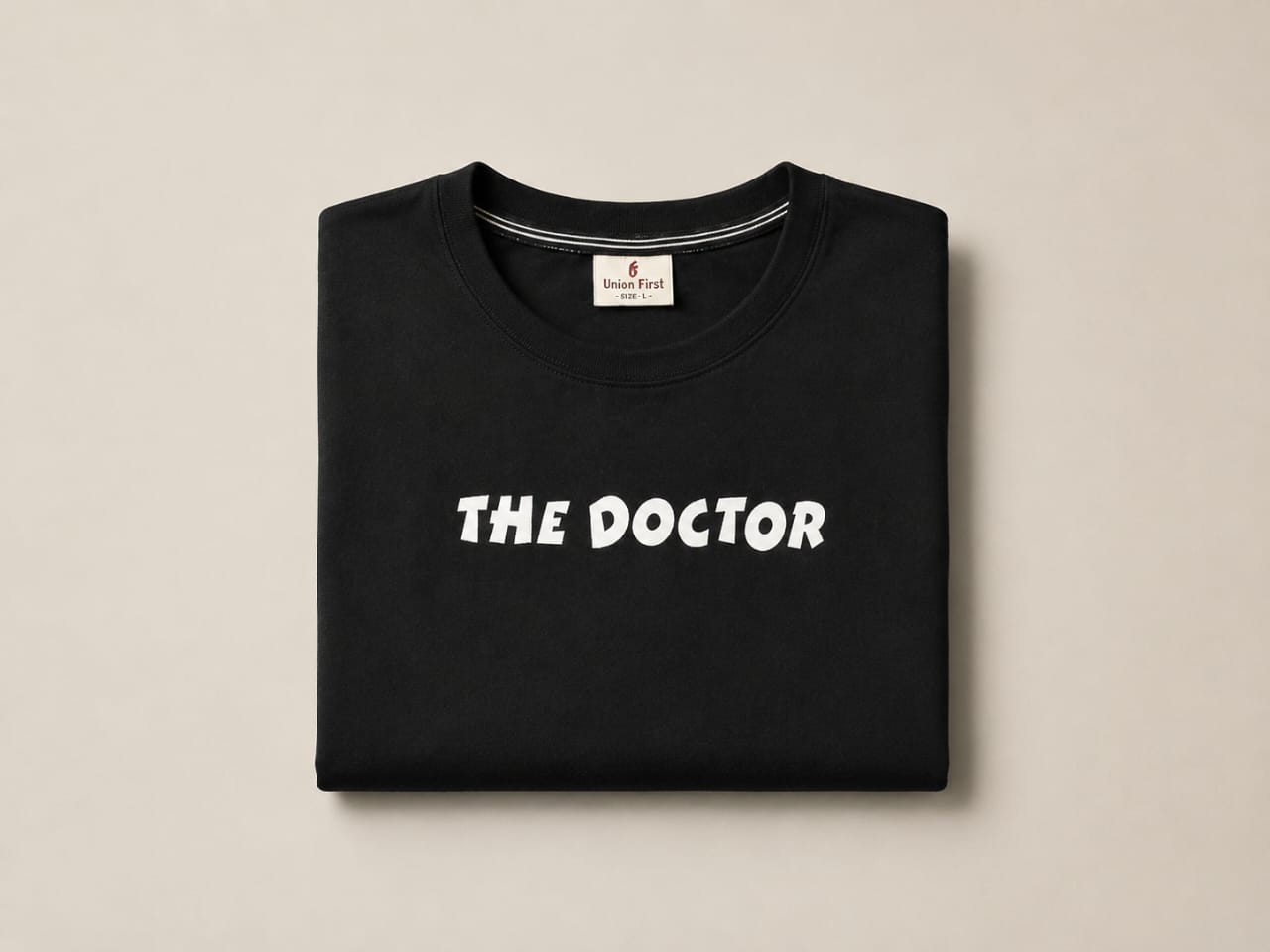 The Doctor Oversized Tee – Classic Black Minimal Graphic Streetwear T-Shirt