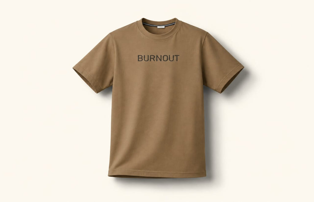 Burnout Minimal Oversized Tee | Premium Cotton Streetwear T-Shirt | Mocha Brown