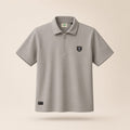 Urban Frost Ribbed Zip Polo Tee – Premium Textured Comfort